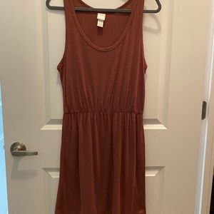 H&M Light Brown Cotton Tank Dress